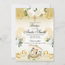 Spaanse Mexicaanse Baptism Gold Girl Charra Kaart