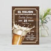 Spaanse Mexicaanse bier El Viejon Verjaardag Kaart (Staand voorkant)