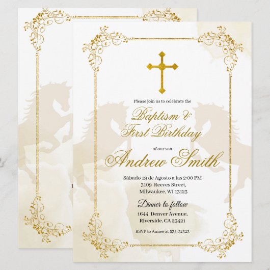 Spaanse Mexicaanse goudvlek- en sterftdag Kaart (Voorkant / Achterkant)