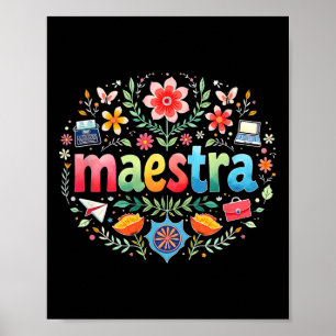 Spaanse Mexicaanse lerares Mexico lerares Cin Poster