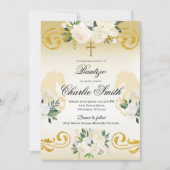 Spaanse Mexicaanse uitnodiging voor Bautizo Gold (Voorkant)