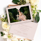 Spaanse Mis XV Años Real Roos Gold Fancy Textuur Folie Uitnodiging