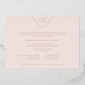 Spaanse Mis XV Años Real Roos Gold Fancy Textuur Folie Uitnodiging (Achterkant)