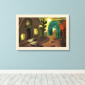 Spaanse missie Abstracte kunst Canvas Afdruk (Insitu (Houten vloer))