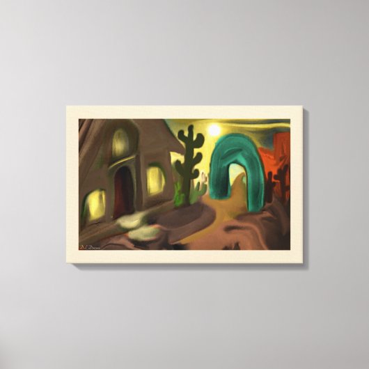 Spaanse missie Abstracte kunst Canvas Afdruk (Voorkant)