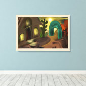 Spaanse missie Abstracte kunst Canvas Afdruk (Insitu (Houten vloer))