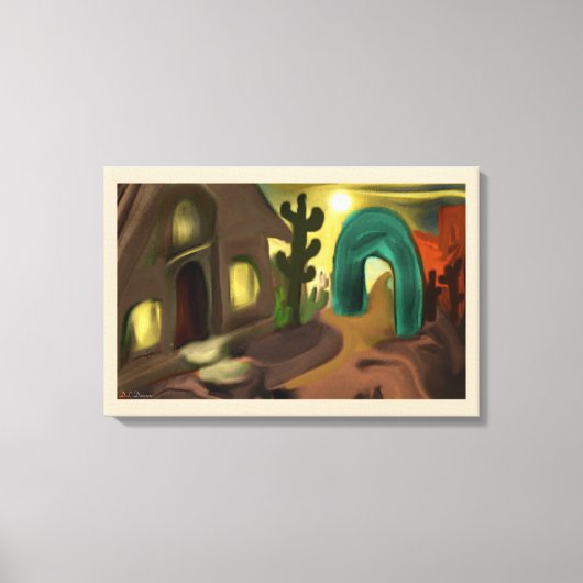 Spaanse missie Abstracte kunst Canvas Afdruk (Voorkant)