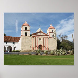 Spaanse missie van Santa Barbara, Californië Poster