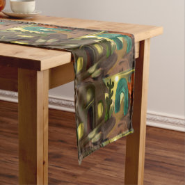 Spaanse missie Zuidwest Abstracte Kunst Medium Tafelloper