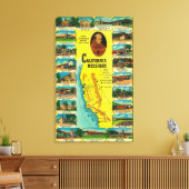 Spaanse missies van Californië Canvas Afdruk (Insitu (Woonkamer))