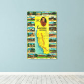 Spaanse missies van Californië Canvas Afdruk (Insitu (Houten vloer))