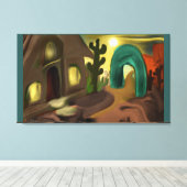 Spaanse Mission Southwestern Abstracte Art Canvas Afdruk (Insitu (Houten vloer))