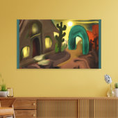 Spaanse Mission Southwestern Abstracte Art Canvas Afdruk (Insitu (Woonkamer))