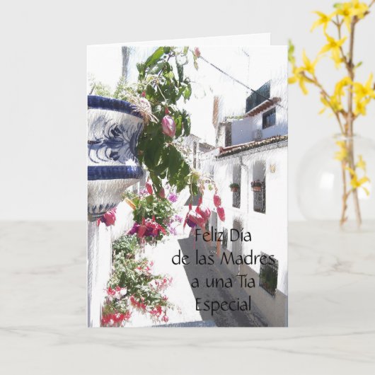 Spaanse Moederdag Kaart (Gele Bloem)