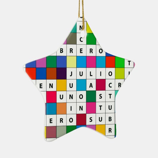 Spaanse monden in Crossword Design Ornament (Rechts)