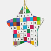 Spaanse monden in Crossword Design Ornament (Links)