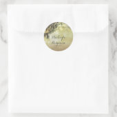 Spaanse mos boom - eiken bruiloft ronde sticker (Tas)