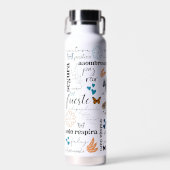 SPAANSE Motivatie affirmaties Waterfles (Voorkant)
