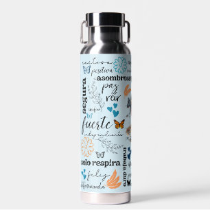 SPAANSE Motivatie affirmaties Waterfles