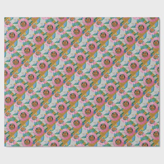 Spaanse mozaïek cadeaupapier (Vlak)