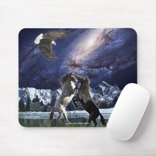 Spaanse Mustang Eagle, Fantasy Horses Mousepad Muismat (Met muis)
