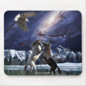 Spaanse Mustang Eagle, Fantasy Horses Mousepad Muismat (Voorkant)