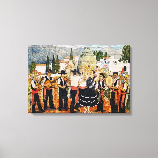 Spaanse muzikanten Art Wall Canvas Afdruk (Voorkant)