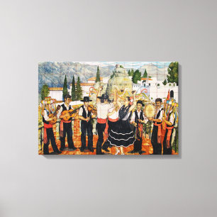 Spaanse muzikanten Art Wall Canvas Afdruk