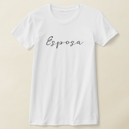 Spaanse naam Esposa (Vrouw) Eenvoudig, Elegant T-shirt (Laagn)