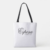 Spaanse naam Esposa Vrouw Eenvoudig, Minimalistisc Tote Bag (Achterkant)