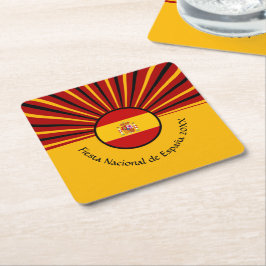 Spaanse nationale feestdag Spanje Spaans ispaniek Kartonnen Onderzetters