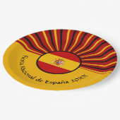 Spaanse nationale feestdag Spanje Spaans ispaniek Papieren Bordje (Gekanteld)
