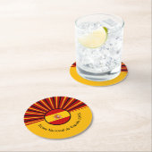 Spaanse nationale feestdag Spanje Spaans ispaniek Ronde Kartonnen Onderzetter (Insitu)