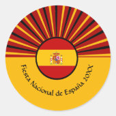 Spaanse nationale feestdag Spanje Spaans ispaniek Ronde Sticker (Voorkant)