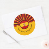 Spaanse nationale feestdag Spanje Spaans ispaniek Ronde Sticker (Envelop)
