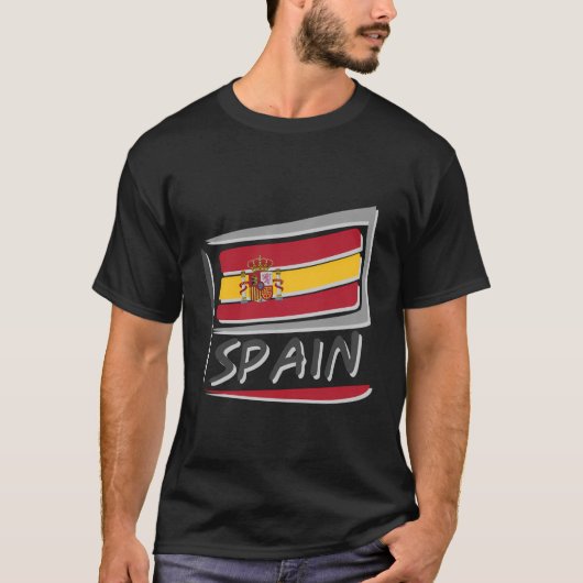 Spaanse nationale vlag t-shirt (Voorkant)