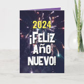 Spaanse Nieuwjaarswens 2024 Verzenden via SMS Down Feestdagen Kaart (Voorkant)