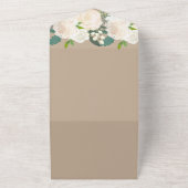 Spaanse Nuestra Boda Flores Pintadas Wedding All In One Uitnodiging (Buitenkant)