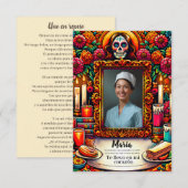 Spaanse Onze-Lieve-Vrouw van Guadalupe Gebedssched (Voorkant / Achterkant)