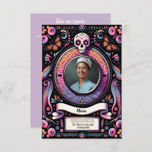 Spaanse Onze-Lieve-Vrouw van Guadalupe Gebedssched (Voorkant / Achterkant)