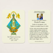 Spaanse Onze-Lieve-Vrouw van San Juan Begrafenis H Visitekaartje (Voorkant /achterkant)