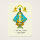 Spaanse Onze-Lieve-Vrouw van San Juan Begrafenis H Visitekaartje (Voorkant)