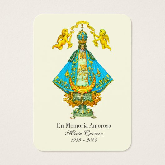 Spaanse Onze-Lieve-Vrouw van San Juan Begrafenis H Visitekaartje (Voorkant)