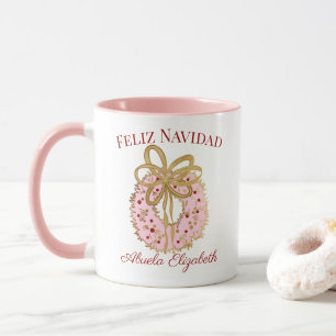 Spaanse op maat gemaakte vrolijk kerstfeest abuela mok