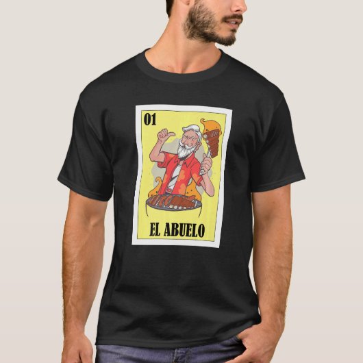 Spaanse opa Lottery Mexican Bingo El Abuelo T-shirt (Voorkant)