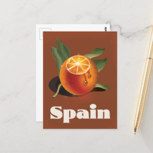 Spaanse oranje reisposter briefkaart