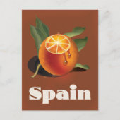Spaanse oranje reisposter briefkaart (Voorkant)