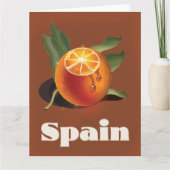 Spaanse oranje reisposter kaart (Voorkant)