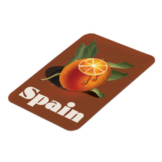Spaanse oranje reisposter magneet (Linkerzijde)