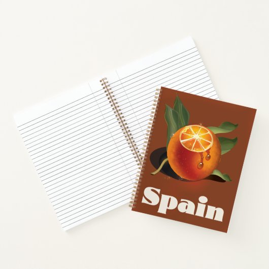 Spaanse oranje reisposter notitieboek (Binnen)